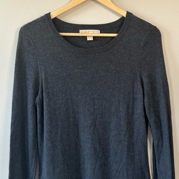 Michael Kors Gray Knit Crewneck Long Sleeve Tunic Length Sweater Size Small - Picture 2 of 6